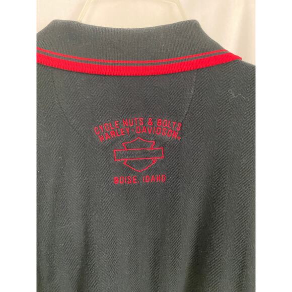 Harley Davidson Boise Idaho Men's Black Cotton Embroidered Polo Shirt XL - Picture 5 of 7
